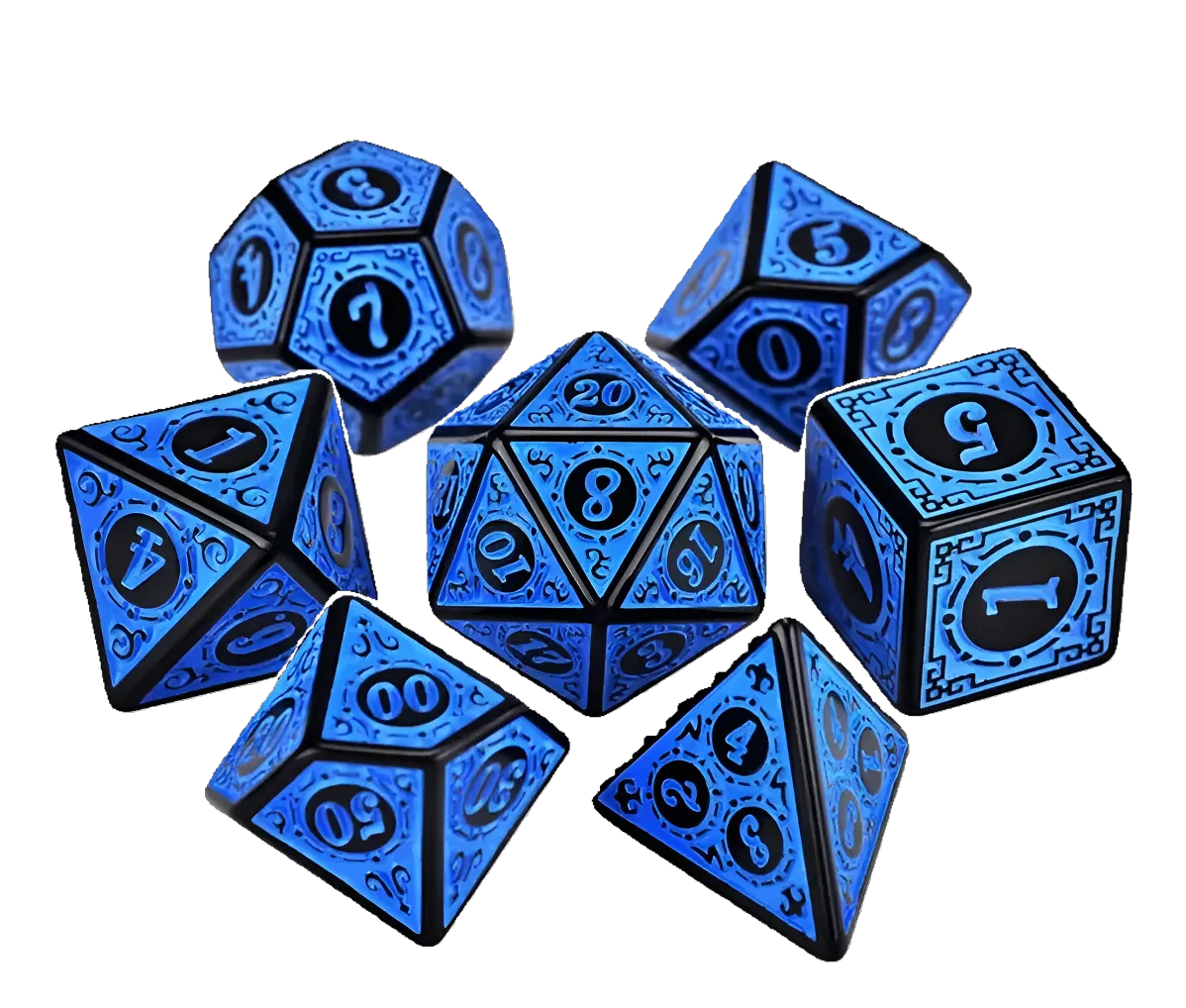 Set De 7 Dados Rol Varios Colores Rpg